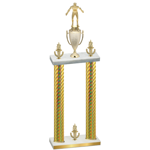 Double Gold Carbon Fiber Victory Wrestling Trophy