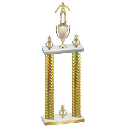 Double Gold Carbon Fiber Victory Wrestling Trophy