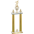 Double Gold Carbon Fiber Year Bowling Trophy