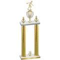 Double Gold Carbon Fiber Year Bowling Trophy