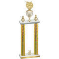 Double Gold Carbon Fiber Year Bowling Trophy