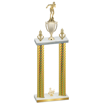 Double Gold Carbon Fiber Third Place Swimming Trophy