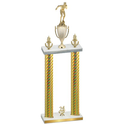Double Gold Carbon Fiber Year Swimming Trophy