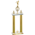 Double Gold Carbon Fiber Second Place Tennis Trophy