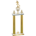 Double Gold Carbon Fiber First Place Football Trophy