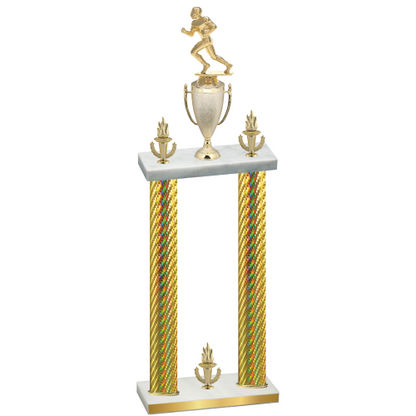 Double Gold Carbon Fiber Victory Football Trophy