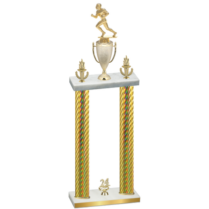 Double Gold Carbon Fiber Year Football Trophy