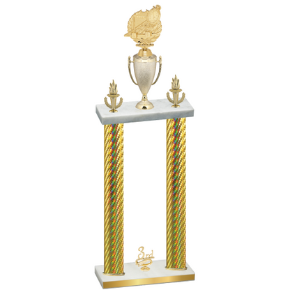 Double Gold Carbon Fiber Third Place Swimming Trophy