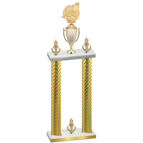 Double Gold Carbon Fiber Victory Swimming Trophy