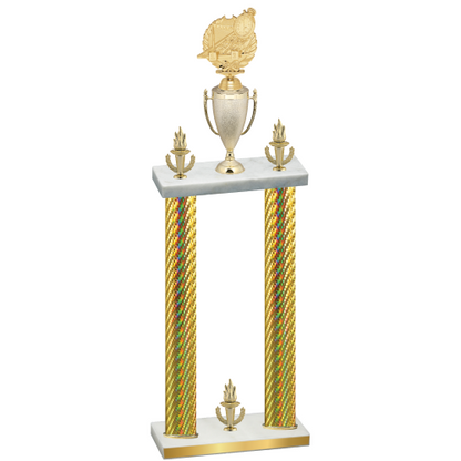 Double Gold Carbon Fiber Victory Swimming Trophy