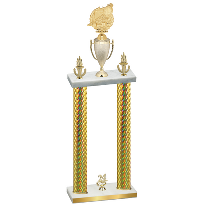 Double Gold Carbon Fiber Year Swimming Trophy