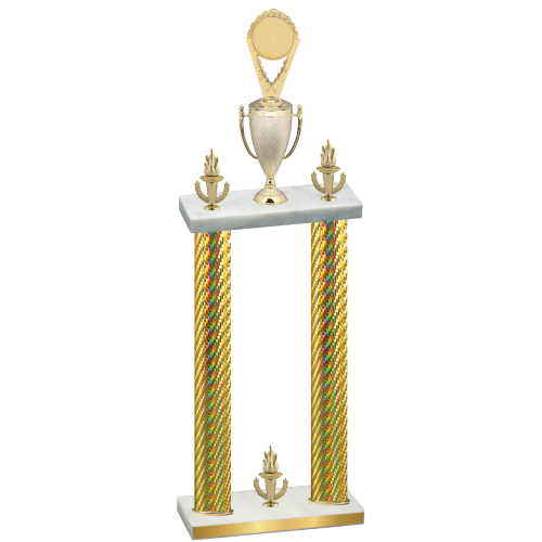 Double Gold Carbon Fiber Victory Insert Trophy