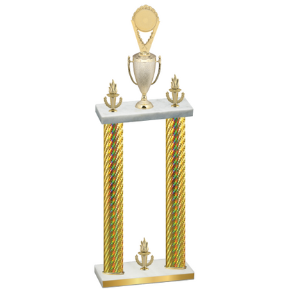 Double Gold Carbon Fiber Victory Insert Trophy