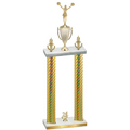 Double Gold Carbon Fiber Year Cheerleading Trophy