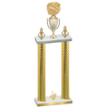 Double Gold Carbon Fiber First Place Cheerleading Trophy