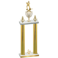 Double Gold Carbon Fiber Fourth Place Hockey Trophy
