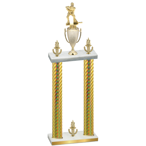 Double Gold Carbon Fiber Victory Hockey Trophy