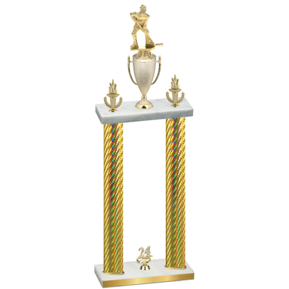 Double Gold Carbon Fiber Year Hockey Trophy