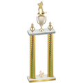 Double Gold Carbon Fiber Fourth Place Hockey Trophy