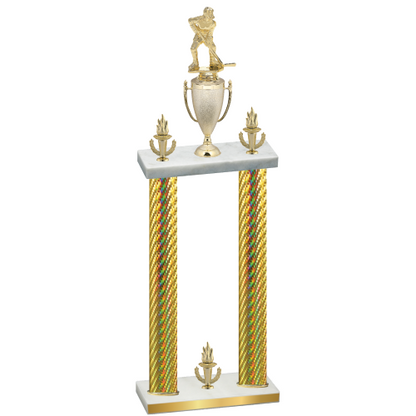 Double Gold Carbon Fiber Victory Hockey Trophy