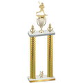 Double Gold Carbon Fiber Year Lacrosse Trophy