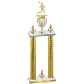 Double Gold Carbon Fiber Victory Lacrosse Trophy