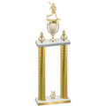 Double Gold Carbon Fiber Year Lacrosse Trophy