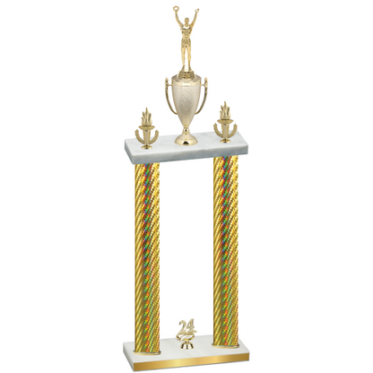 Double Gold Carbon Fiber Year Victory Trophy