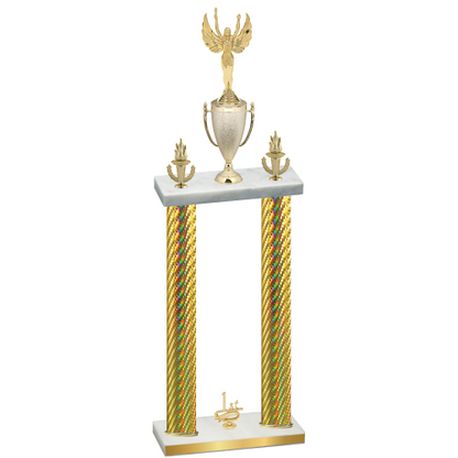 Double Gold Carbon Fiber First Place Victory Trophy