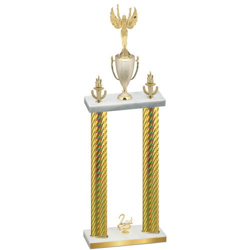Double Gold Carbon Fiber Second Place Victory Trophy