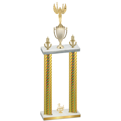 Double Gold Carbon Fiber Third Place Victory Trophy