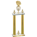 Double Gold Carbon Fiber Victory Basketball Trophy