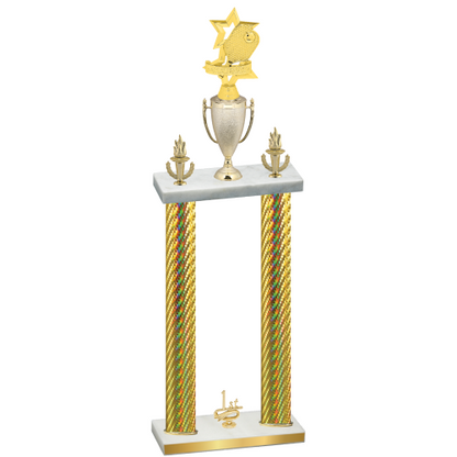 Double Gold Carbon Fiber First Place Pickleball Trophy