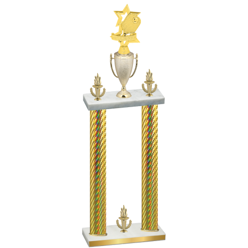 Double Gold Carbon Fiber Victory Pickleball Trophy
