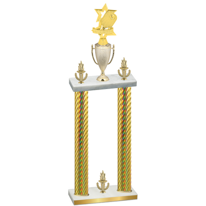 Double Gold Carbon Fiber Victory Pickleball Trophy
