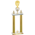 Double Gold Carbon Fiber Third Place Pickleball Trophy