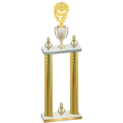 Double Gold Carbon Fiber Victory Pickleball Trophy