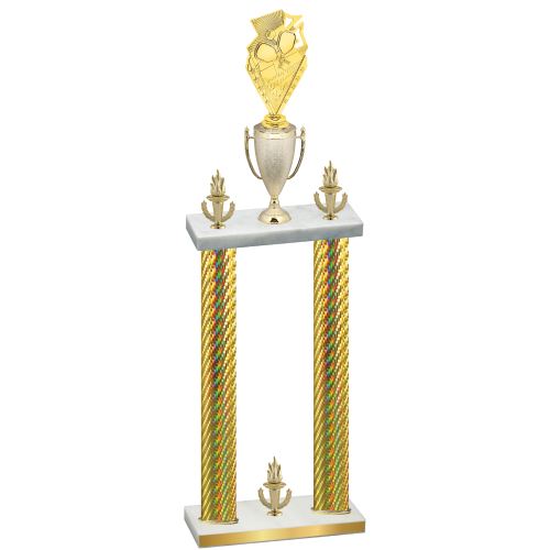 Double Gold Carbon Fiber Victory Pickleball Trophy