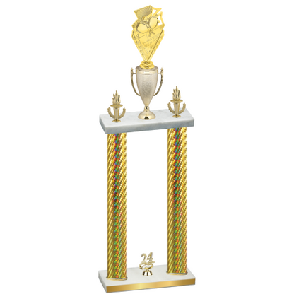 Double Gold Carbon Fiber Year Pickleball Trophy