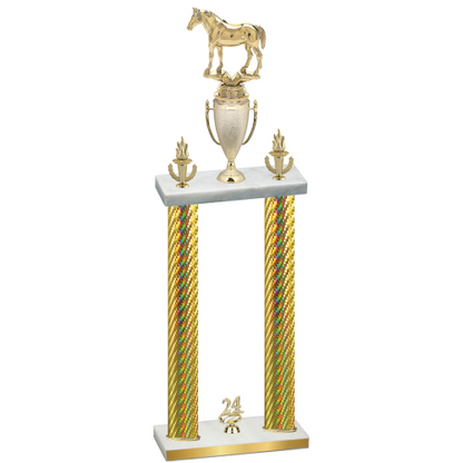 Double Gold Carbon Fiber Year Horses Trophy