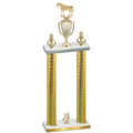 Double Gold Carbon Fiber Year Horses Trophy