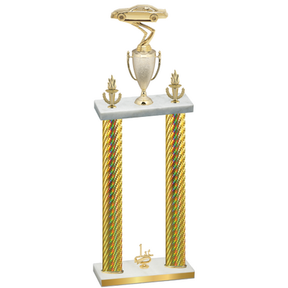 Double Gold Carbon Fiber First Place Cars Trophy