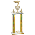 Double Gold Carbon Fiber Third Place Cars Trophy