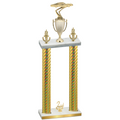Double Gold Carbon Fiber Second Place Cars Trophy