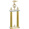 Double Gold Carbon Fiber Year Cars Trophy
