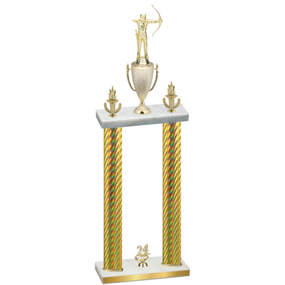 Double Gold Carbon Fiber Year Archery Trophy