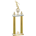 Double Gold Carbon Fiber Fourth Place Basketball Trophy