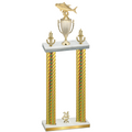 Double Gold Carbon Fiber Year Fishing Trophy