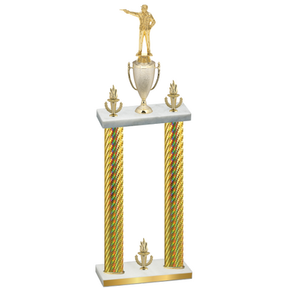 Double Gold Carbon Fiber Victory Shooter Trophy