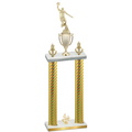 Double Gold Carbon Fiber Fourth Place Basketball Trophy